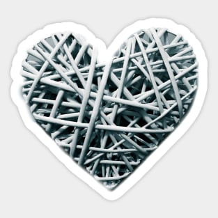 Heart dark grey Sticker